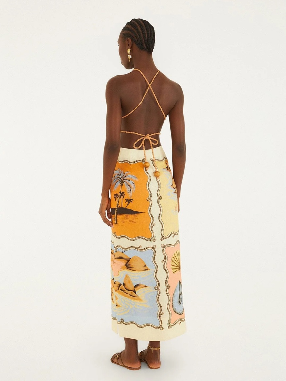 FARM RIO
SOUVENIR MIX SCARVES MAXI DRESS - Picture 3 of 5